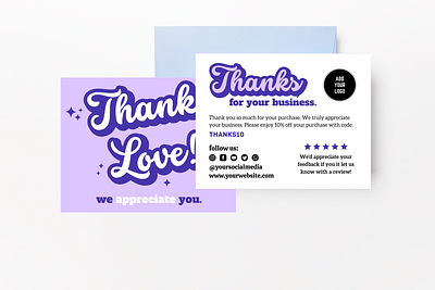 MOCKUP 0009 Bundle 5sets thank you card lovely things are inside personal touch