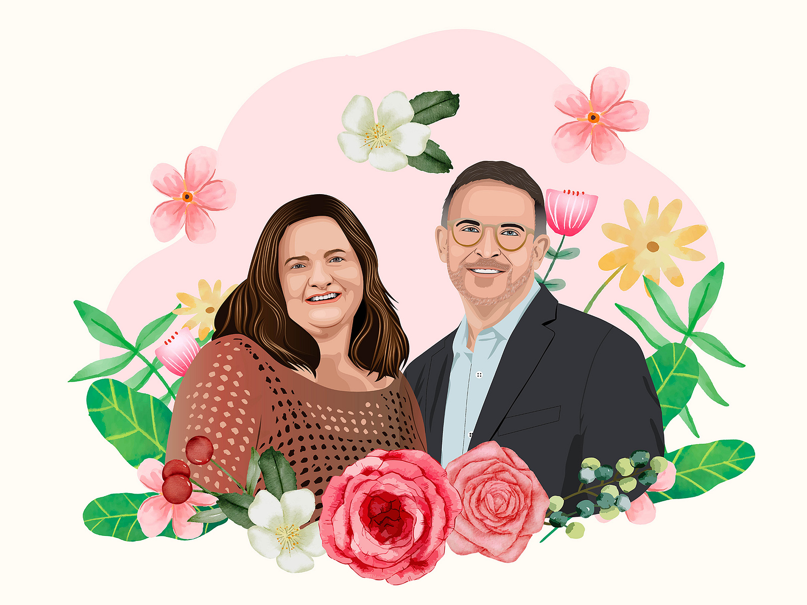 Couple Cartoon Portrait! by Roton Chanra Roy on Dribbble