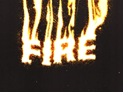 Black Fire effect branding graphic design logo