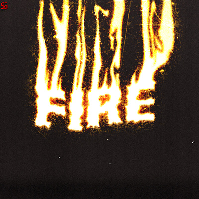 Black Fire effect branding graphic design logo