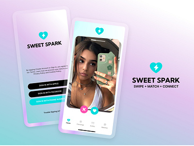 Dating Mobile App Design UI UX app clean dating app design figma graphic design minimal mobile ui ux