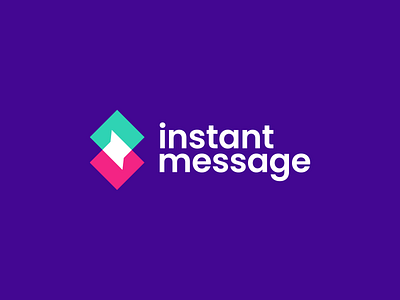 Instante message bolt branding chat clever design fast iconic illustration instant logo logodesign message minimalist minimalistic ui