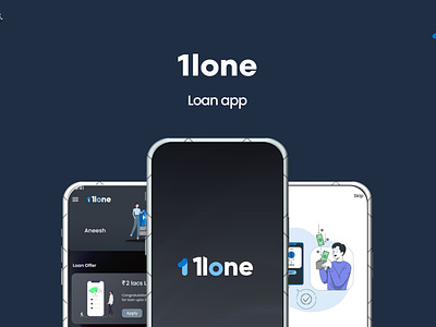 1lone - Loan App app cibil cibilreport credit creditapp creditscore dark darktheme darkui graphic design loan loanapp