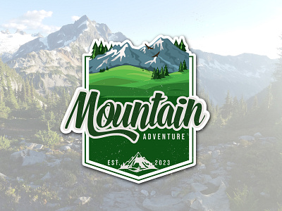 Mountain Vintage Badge Logo design badge badge logo diy vintage logo how to make vintage sticker mountain badge sticker sticker design vintage vintage adventure vintage logo vintage sticker vintage sticker album vintage sticker book