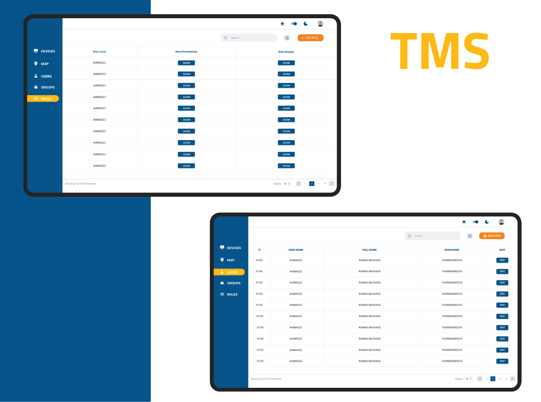 TMS Project by Ahmad on Dribbble