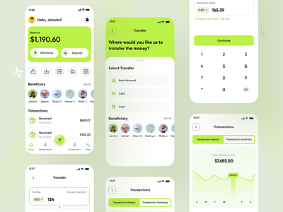 E-wallet mobile application app banking design finance fintech mobile mobile apps ui ui design uiux wallet