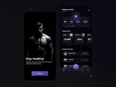 Minimal - Fitness App app ui best app ui black black app ui branding cool cool app ui dark app dark theme dark ui design fitness app fitness app ui gym gym app gym app ui health app healthcare app ui uiux design