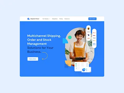 E-commerce App Landing Page Hero Illustration b2c business e commerce hero hero illustration illustration landing page order saas ui ux