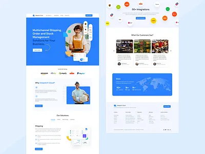 E-commerce App Landing Page business e commerce landing page order saas ui ux web design