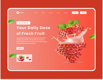 Fresh Fruit Website design figma fruit fruit landing page fruit website design graphic design headers home page landing page ui uiux user experience user interface website design xd