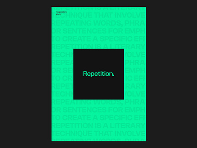 043 Repetition. black branding cartaz clash clean design freelancer graphic design green grid illustration layout poster posters print design repetition square type typeface typography