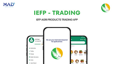 IEFP - Trading App agriapp agriculture agriproducts agritrading farming graphic design international logo trading tradingapp ui