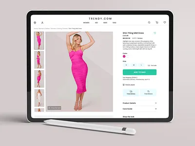 ecommerce clothing brand web page design app design ecommerce design product details ui web design website website design