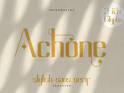Achone Font display font font fonts italic font logotype sans serif stylish font typeface typography vector wordmark
