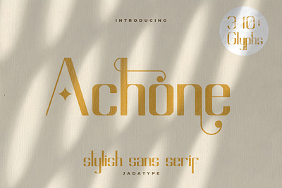 Achone Font display font font fonts italic font logotype sans serif stylish font typeface typography vector wordmark