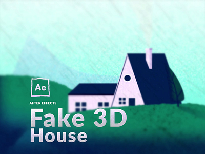 3d House - Home 2danimation 3d after effect aftereffects animation home house illustration landscape motion motion graphics motiondesign rain