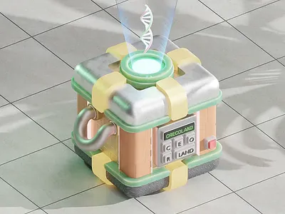 3D Box - Crecoland 3d 3d art 3d box 3d cube 3d illustration 3d render 3dart b3d best blender box c4d cube design illustration