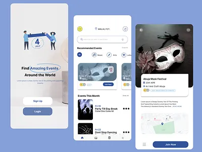 Eventful app branding design graphic design illustration typography ui ux vector