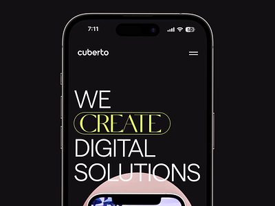 Cuberto Hello - SOTD on AWWWARDS 3d about animation case study contact cuberto interaction design landingpage portfolio project ui ux web work