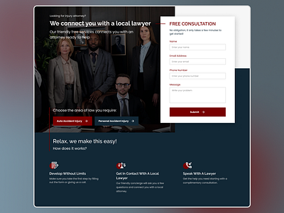 The Power Lawyers | Lawyers Website Design | UX/UI Design figma landing page lawyers hero section lawyers landing page lawyers website lawyers website design uxui website design