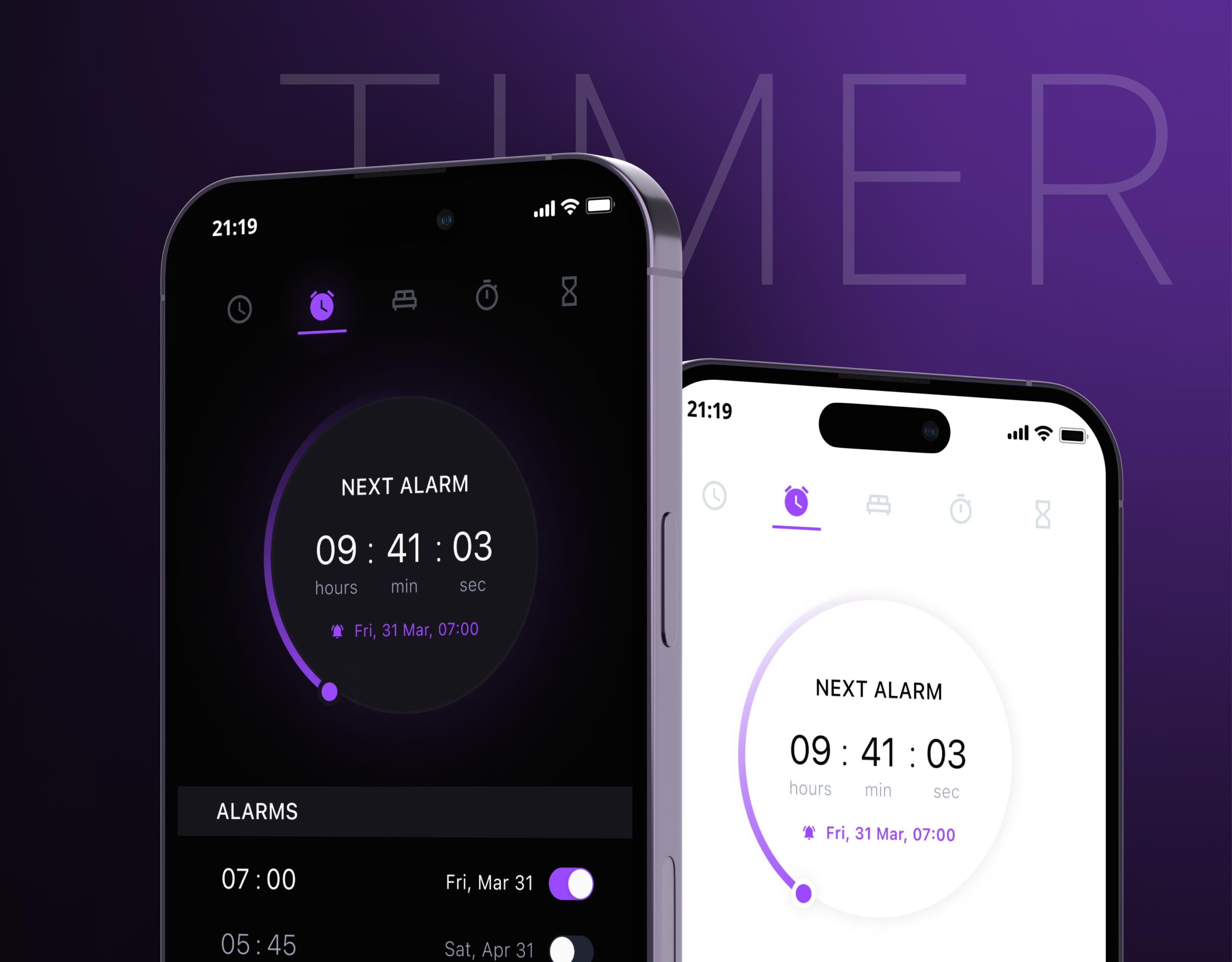 Time | Stopwatch | Alarm | Timer alarm app branding darkmode design mobile mobile app stopwatch time ui ux