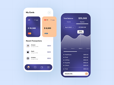 Finance Mobile App app app design bank app banking card creative finance fintech ios app mobile mobile app mobile app design mobile ui money money transfer personal finance transaction ui ui ux wallet