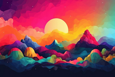 Abstract colorful panorama background wallpaper design pattern