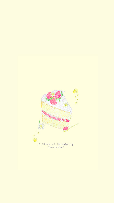 Phone Wallpaper Designs: The Strawberry Series cute design illustration phone wallpaper spring strawberry watercolour