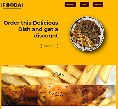 Fooda Website Design. branding design ui