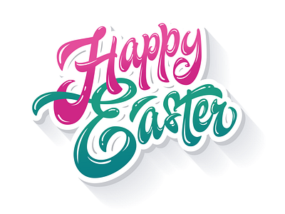 Happy Easter Lettering calligraphy design easter font graphic design handdrawn happy holiday letter lettering typography
