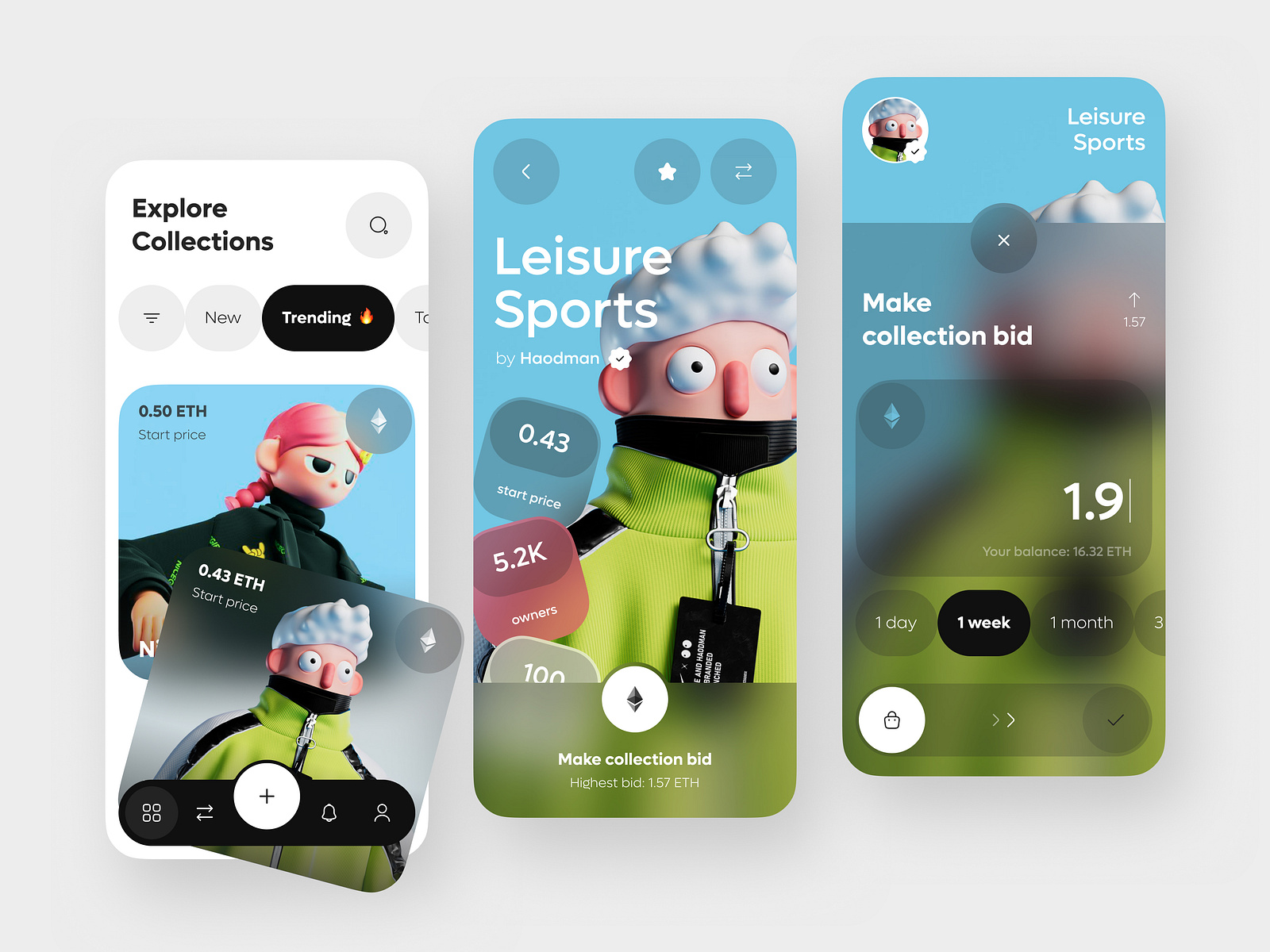 NFT Art Trading Mobile App by Anastasi Brodnikova on Dribbble