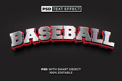 PSD 3D Sport Text Effect Style 3d curved design editable effect font lettering modern photoshop smart object style text type typography