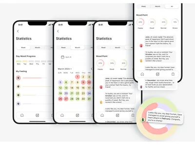 Stats & Progress app appdesign casestudy concept design figma graphic design helthapp ios mentalhelth minimalist mobile moodapp moodtracker portfolio progressbar stats ui uidesign ux