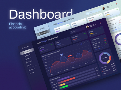 Dashboard "Financial accounting" design typography дашборд