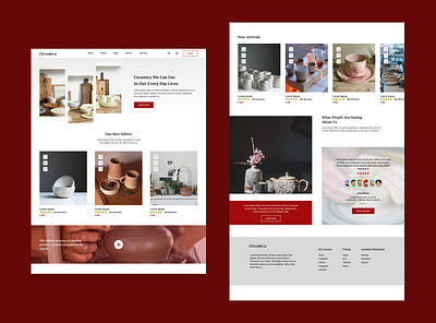 Ceramica Website Concept design ui design ux website
