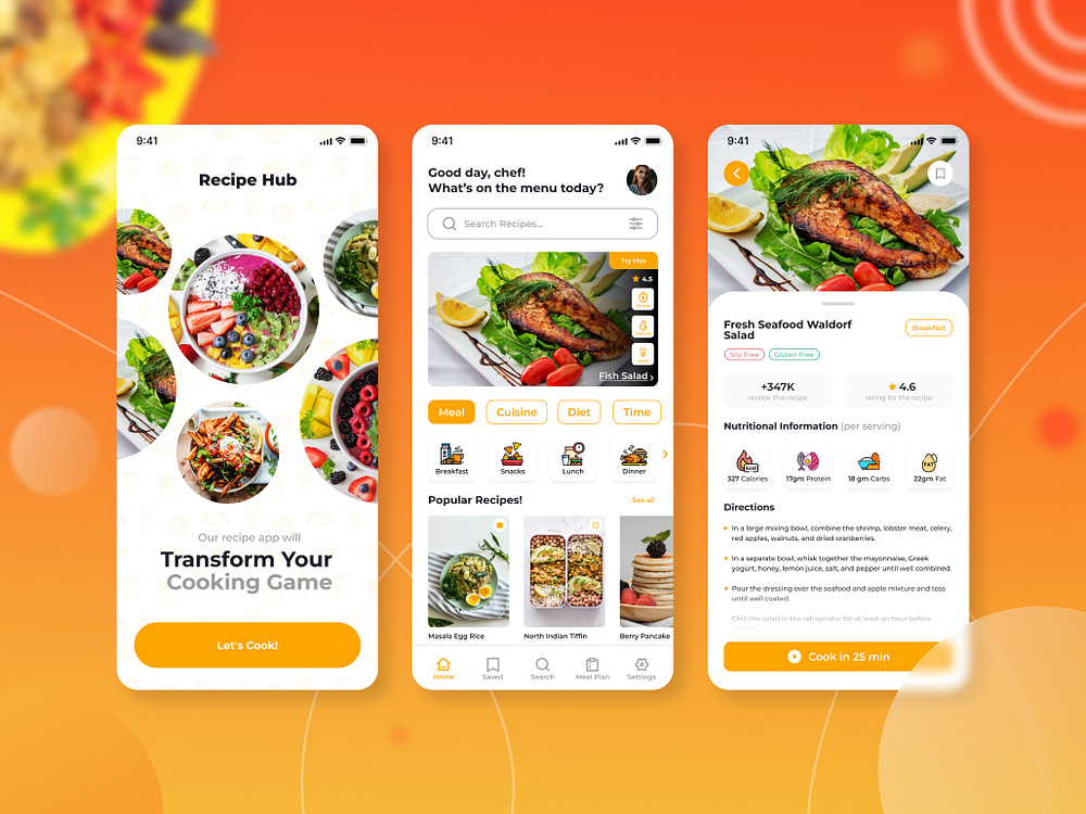 Cooking UI UX designs, themes, templates and downloadable graphic ...