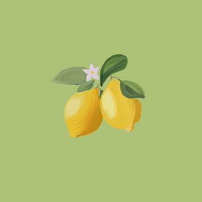 Lemons in life gouache digital art gouache illustrations lemons procreate