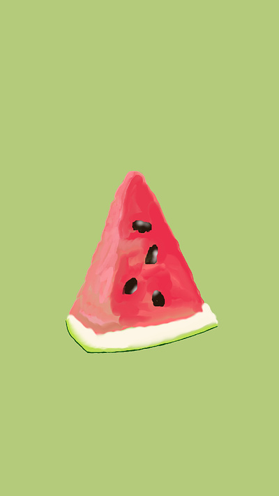 Watermelon made with watercolor illustration procreate sandia watercolors watermelon