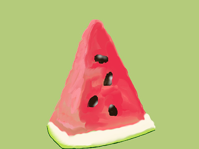 Watermelon made with watercolor illustration procreate sandia watercolors watermelon