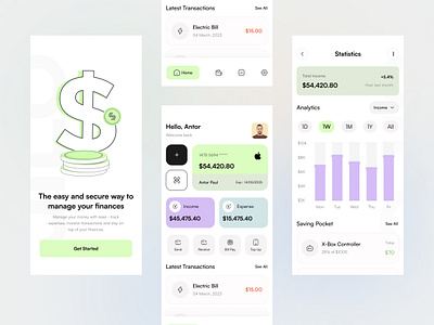 Wallet App app business clean ui design finance finance app fintech mobile app payment payment app product product design wallet wallet app