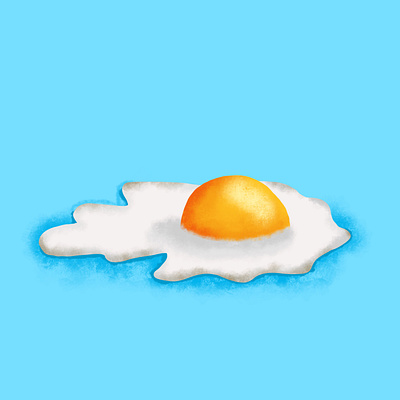 Fried egg fried egg illustration procreate simple