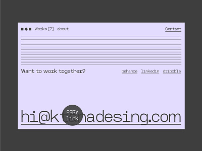 Ktana - Footer agency contact design footer freelancer header mail minimalism ui ux