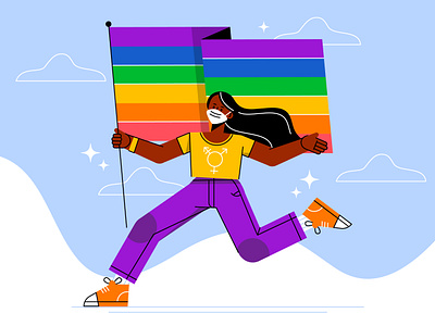 Pride Day flat banner illustration design illustration