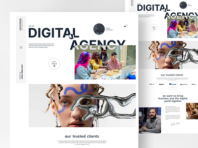 Digital Agency Website agency website branding company creative creative agency creative designs designinspirations homepage design landing page new designs nft nft market nft website portfolio portfolio website prototyping studio ui ux website design