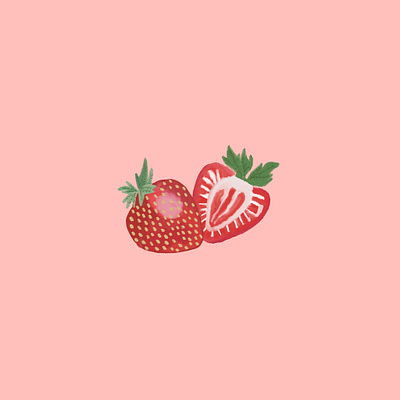 🍓 Strawberries design digital art fruits frutas frutillas illustration procreate strawberries