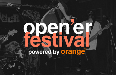 Logo proposition for Open'er Festival. branding design graphic design illustration landing page logo logo design music festival orange logo typography ui ux vector website