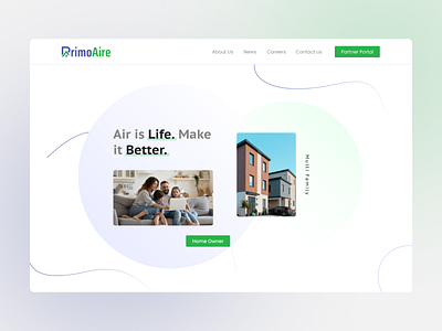 PrimoAire landing page banner banner ad banner design creative first fold creative web crypto design hero section landing page design primio ui web web 3 website website design
