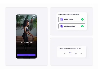 Peecko® — Onboarding Interaction animation app clean coaching fitness form gym interaction interface ios login mental health mobile app onboarding slider ui wellness workout
