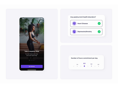 Peecko® — Onboarding Interaction animation app clean coaching fitness form gym interaction interface ios login mental health mobile app onboarding slider ui wellness workout