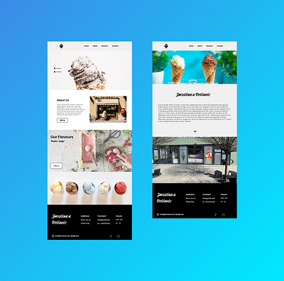 Website for Ice Cream Shop branding design logo ui ux web design website